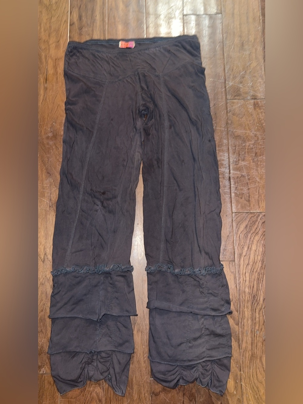 Women’s brown Layered Flare Jeans by avatar boho hippie lg